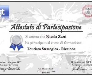 Attestato-1360 Tourism Strategies